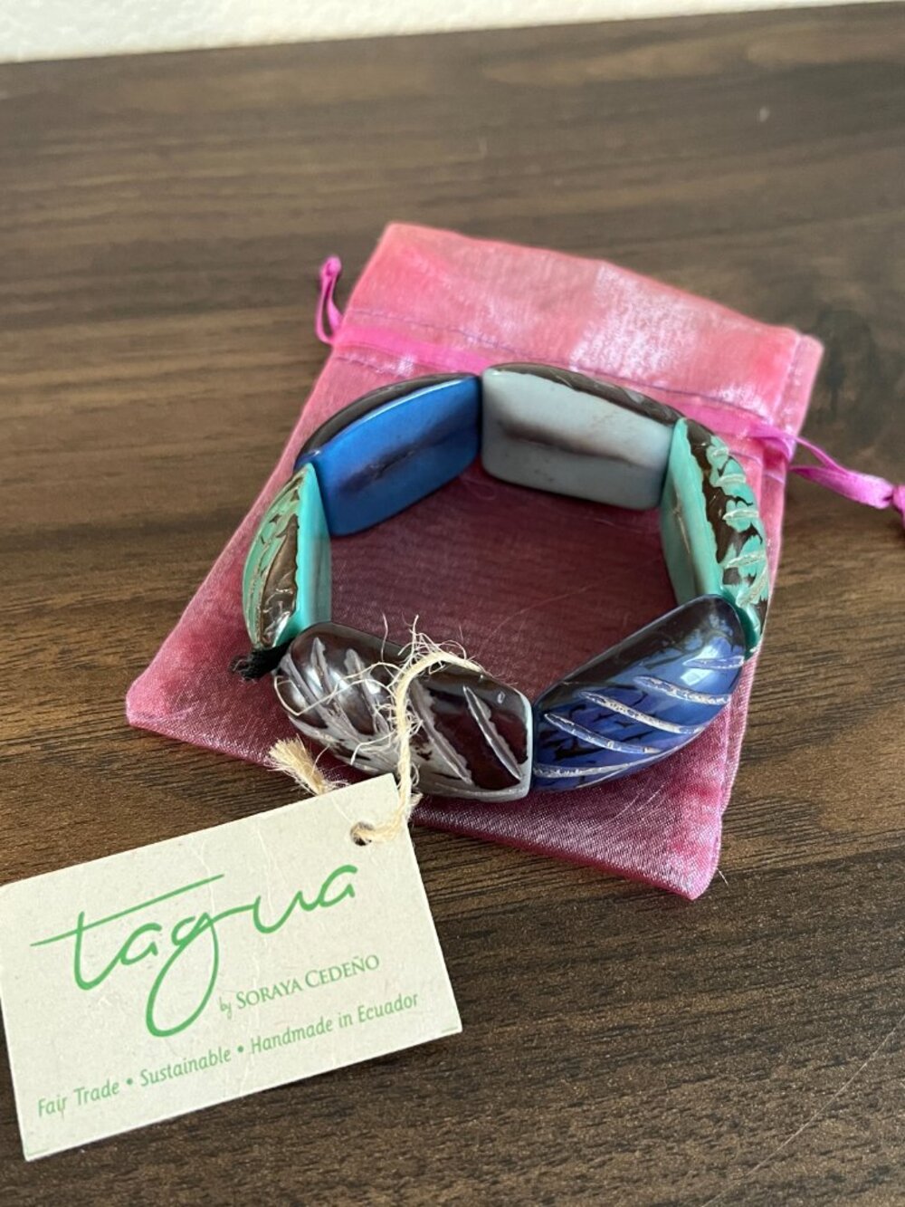 Handcrafted Tagua Bracelet (NEW) Made with Organic Tagua Nuts